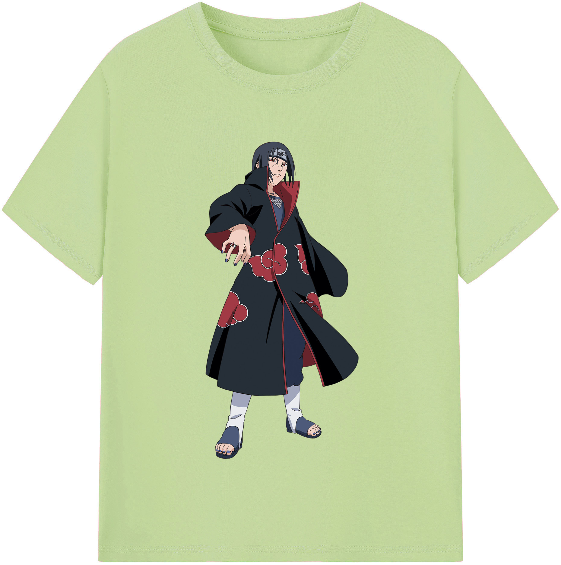 （画像用） NARUTO -ナルト- うちは イタチ Uchiha Itachi 綿100％半袖Tシャツ（フロントプリント）